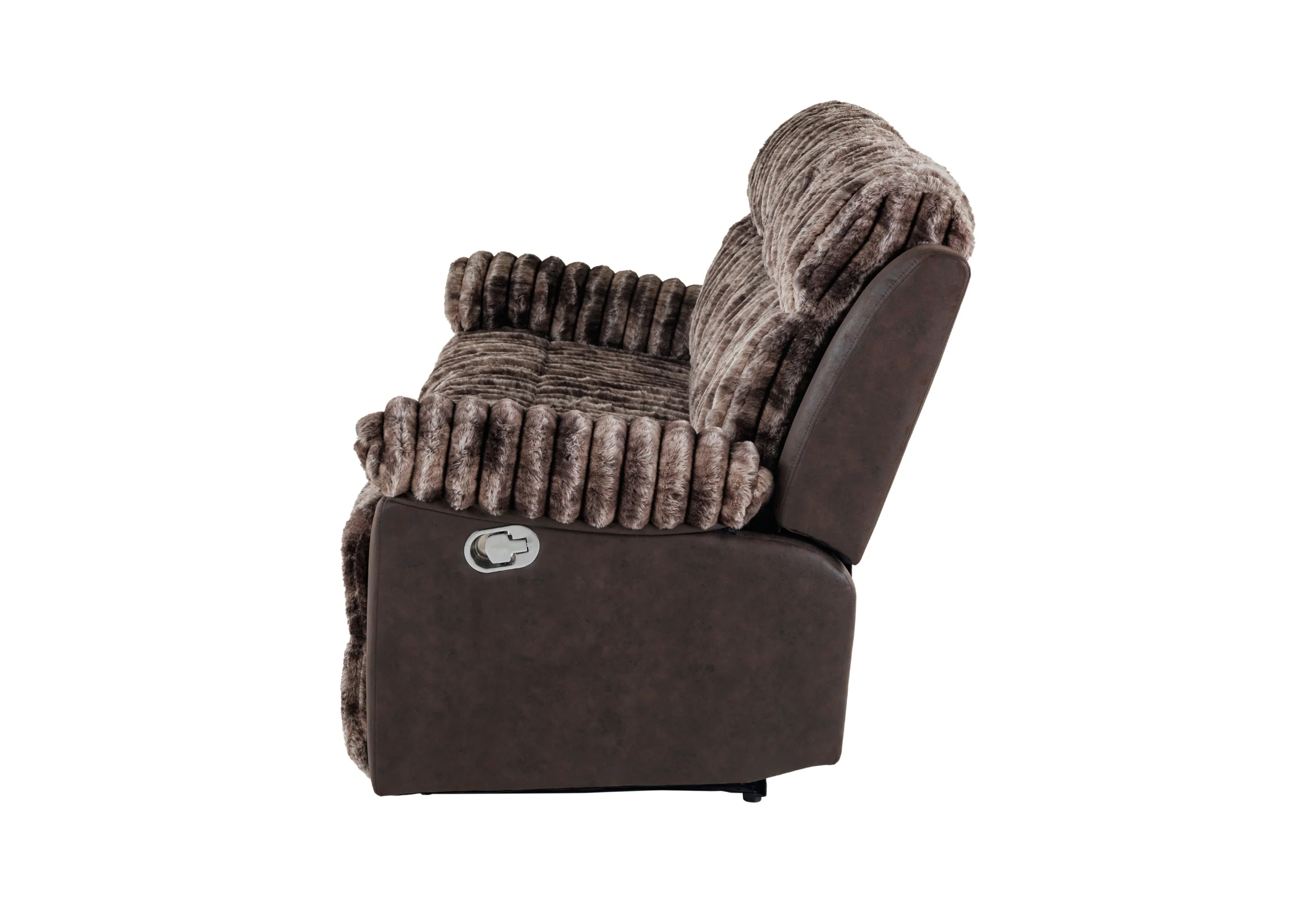 U6028 BROWN RECLINING SOFA - Image 3