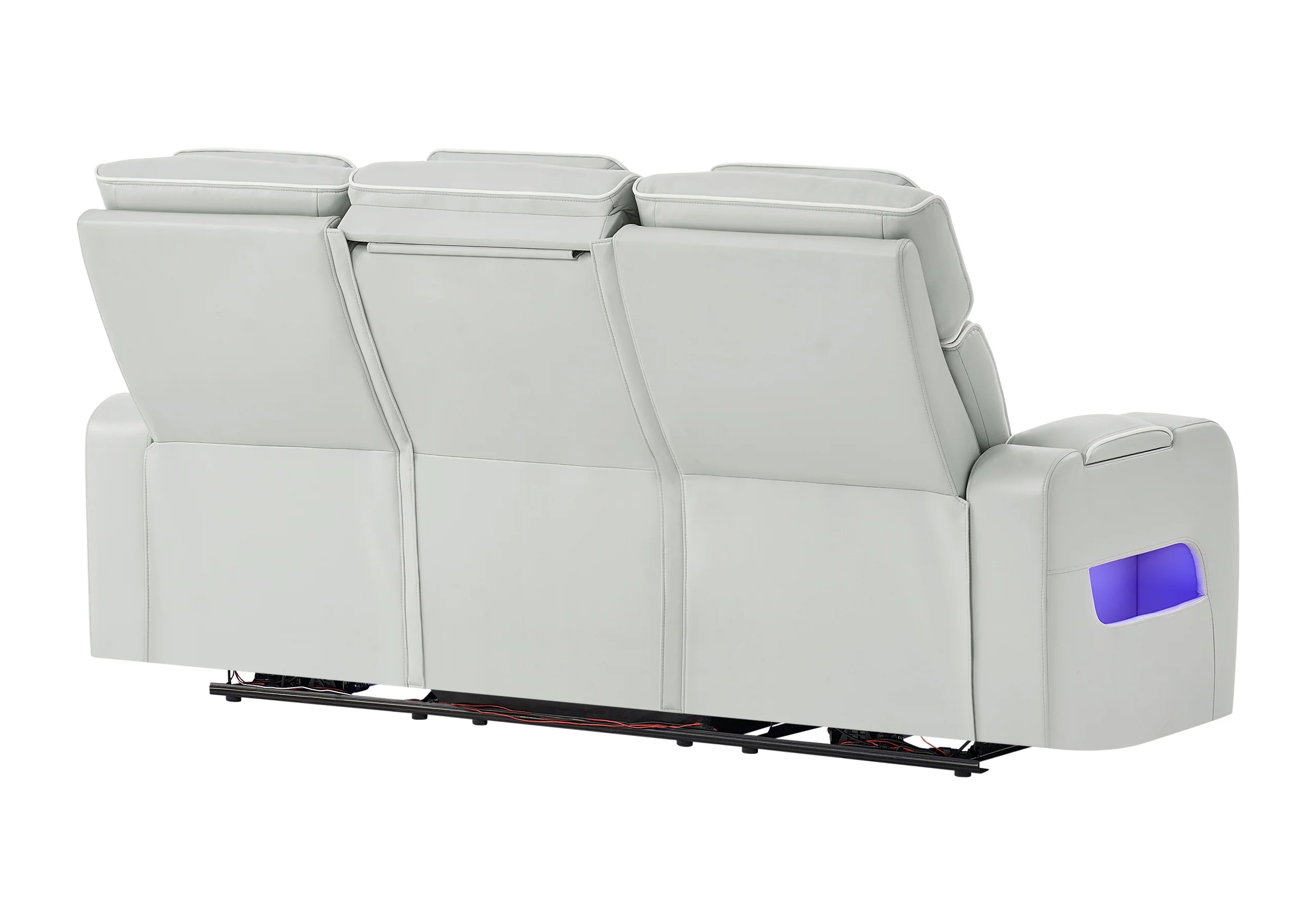 U8611 BLANCHE SILVER PWR REC SOFA WITH PHR AND LED - Image 4