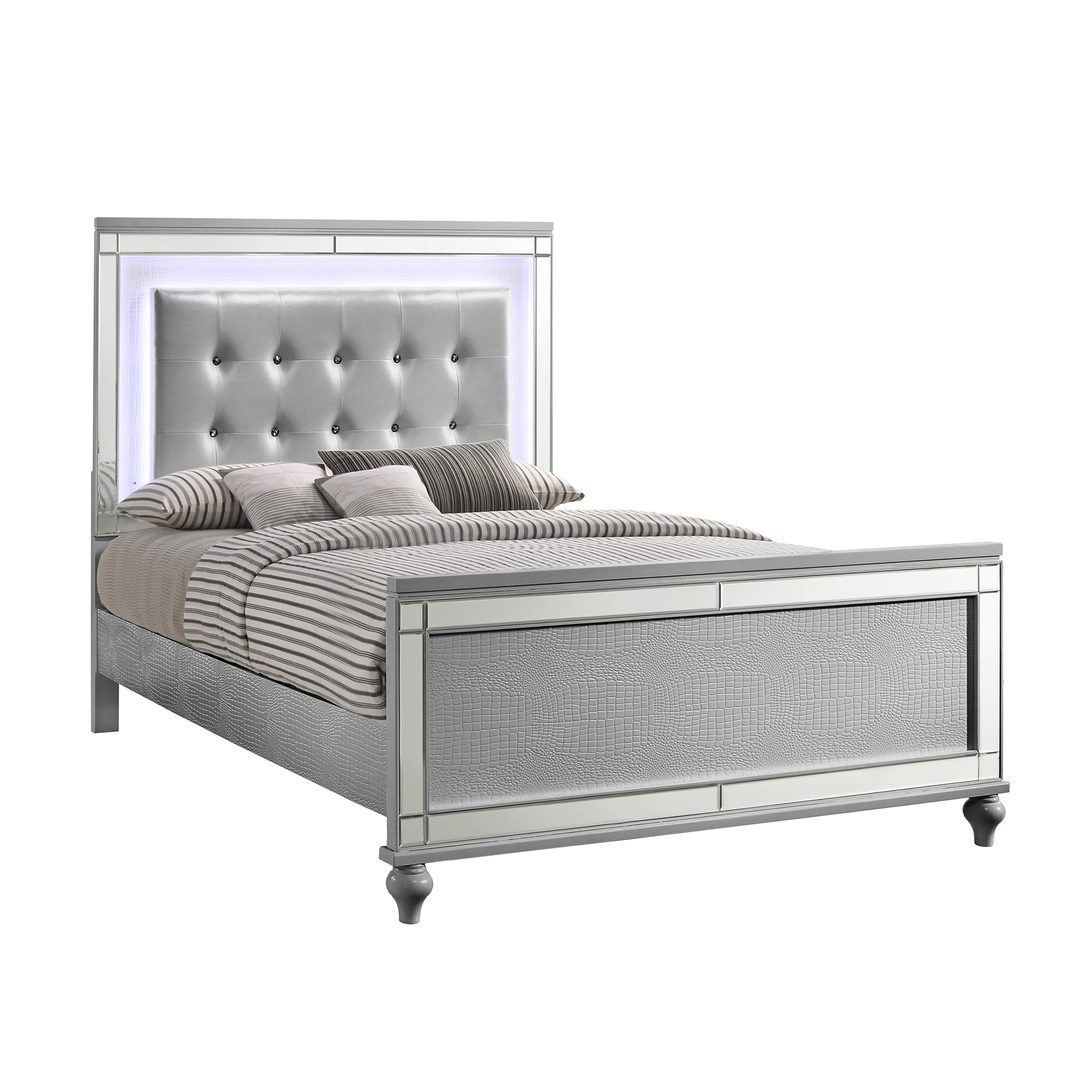 VALENTINO Eastern King-California King K FOOTBOARD & SLATS-SILVER - Image 2