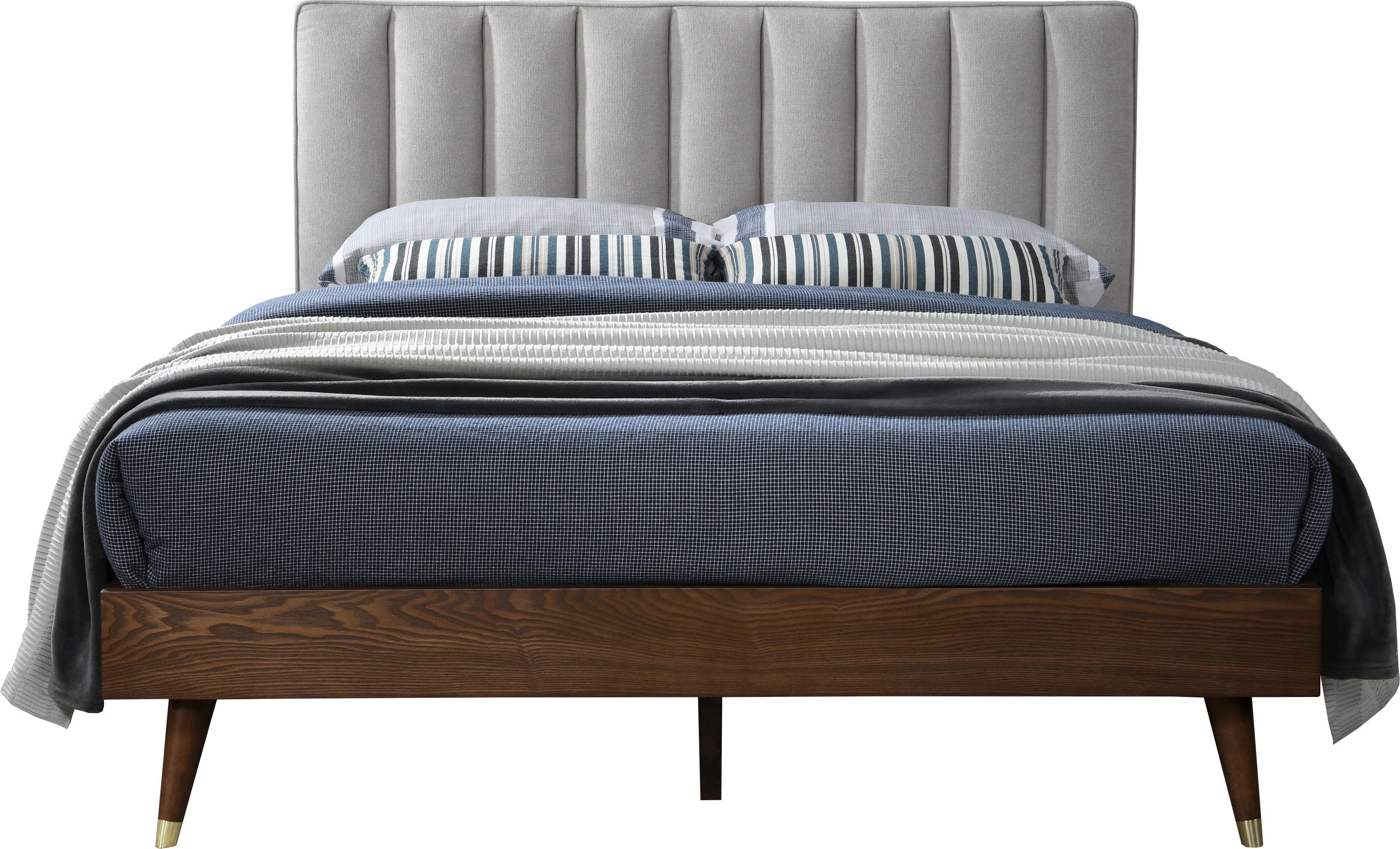 Vance Beige Linen Fabric King Bed (3 Boxes) - Image 3