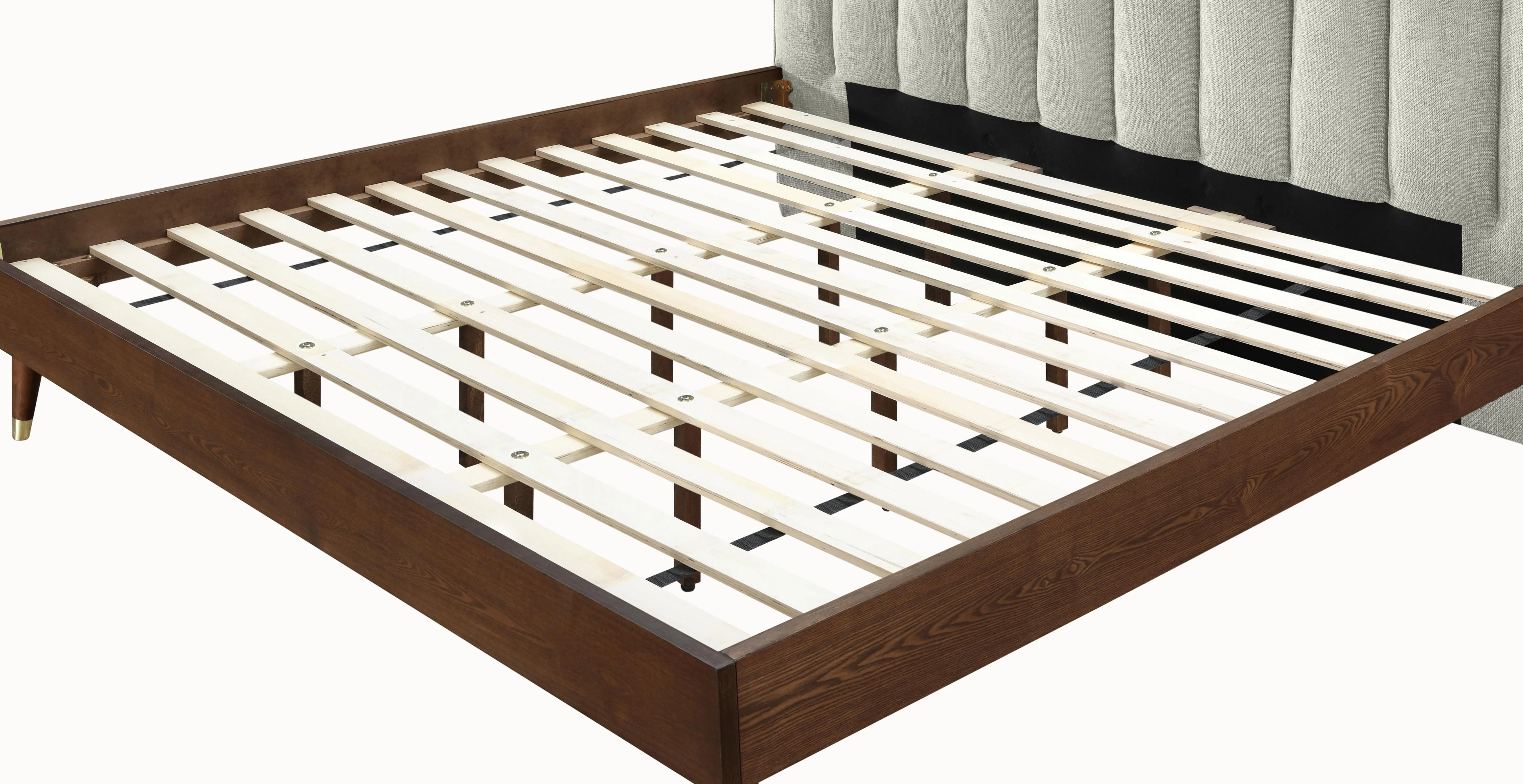 Vance Beige Linen Fabric King Bed (3 Boxes) - Image 8