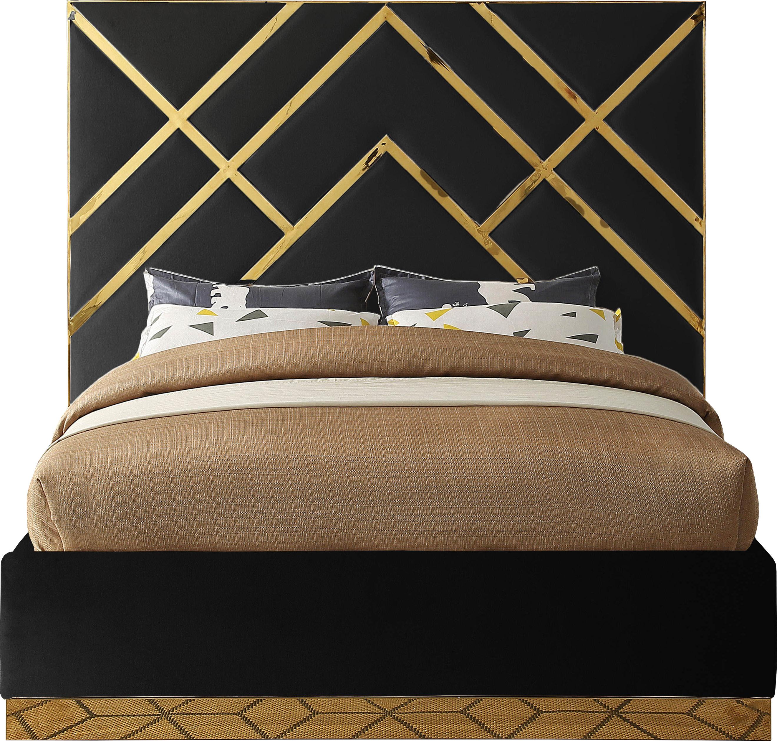 Vector Black Velvet King Bed - Image 3