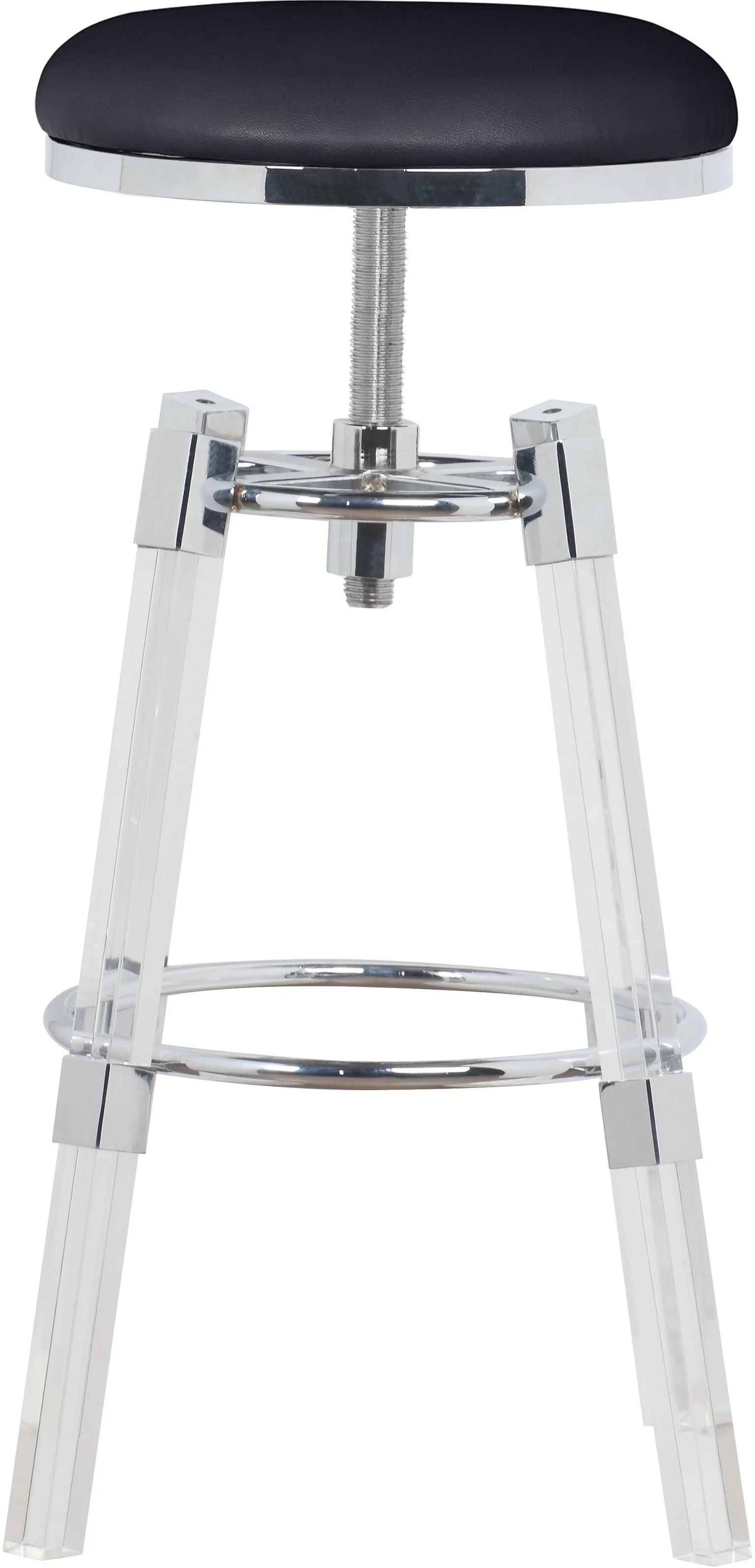 Venus Black Faux Leather Adjustable Stool - Image 3