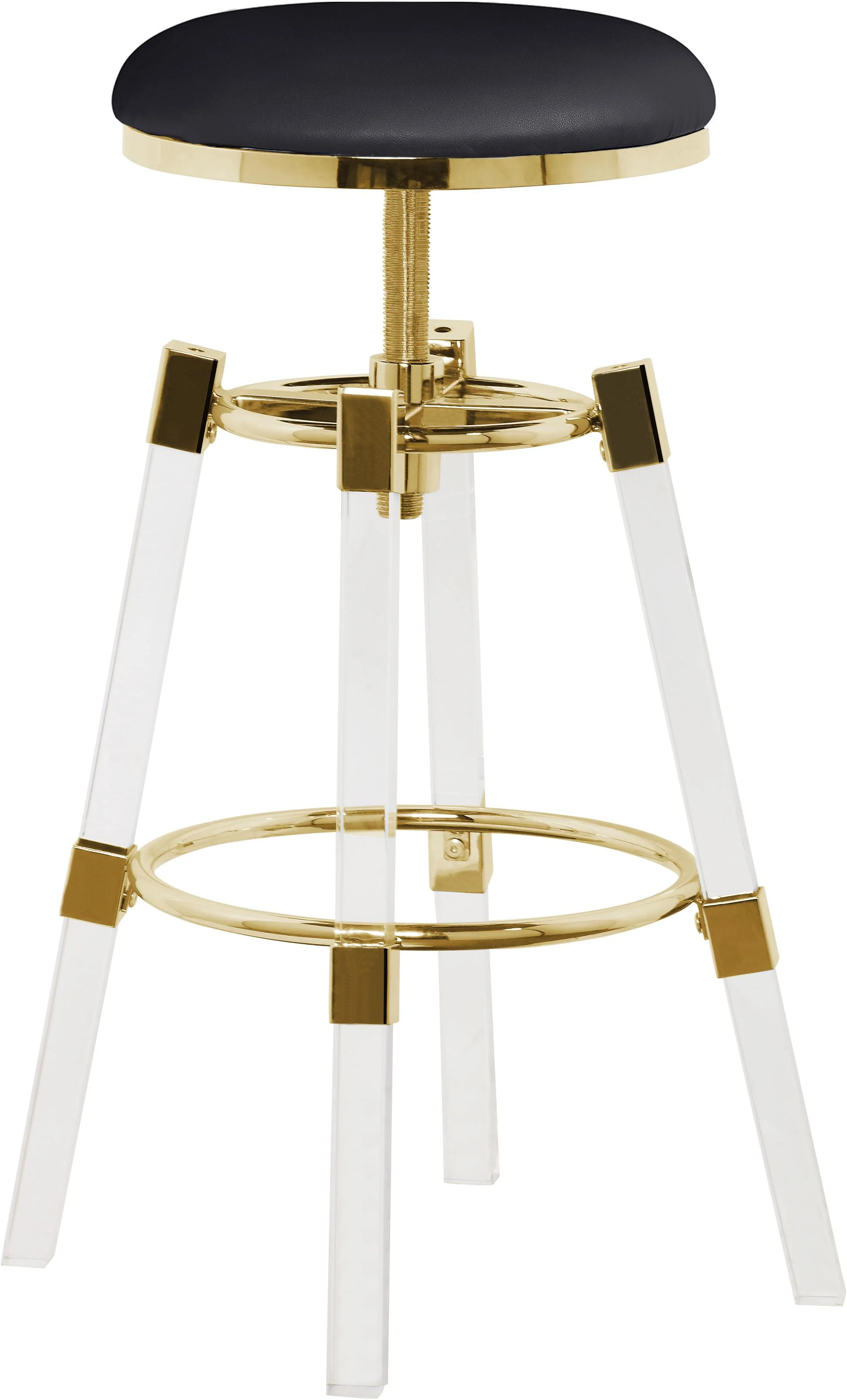 Venus Black Faux Leather Adjustable Stool - Image 6