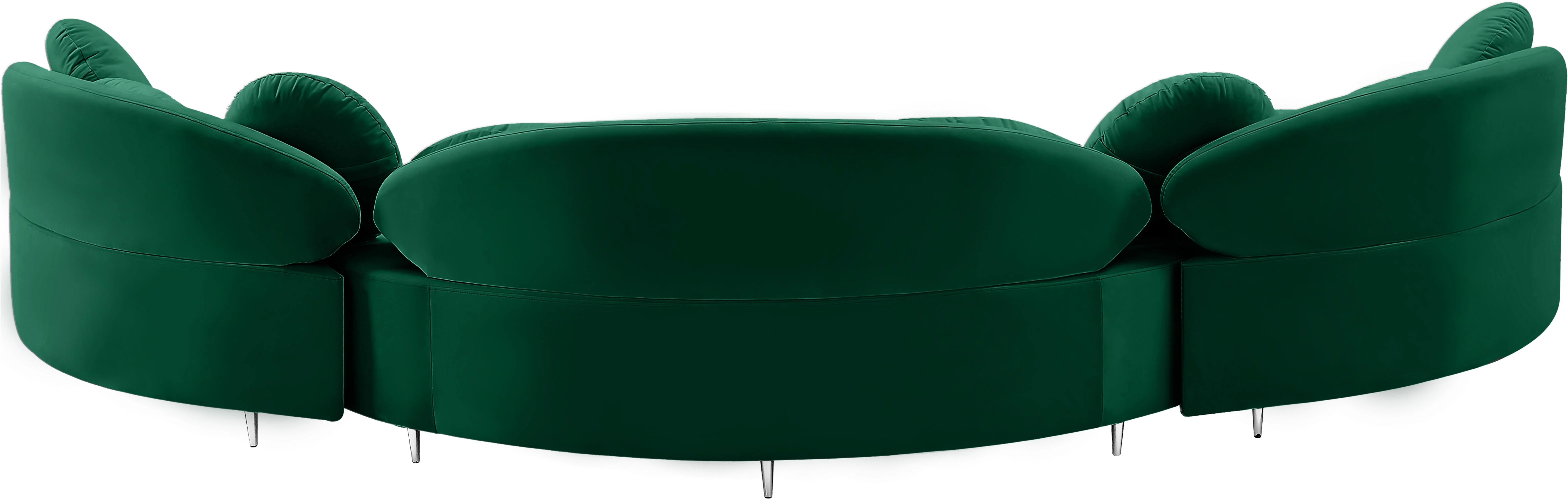 Vivacious Green Velvet 3pc. Sectional (3 Boxes) - Image 5