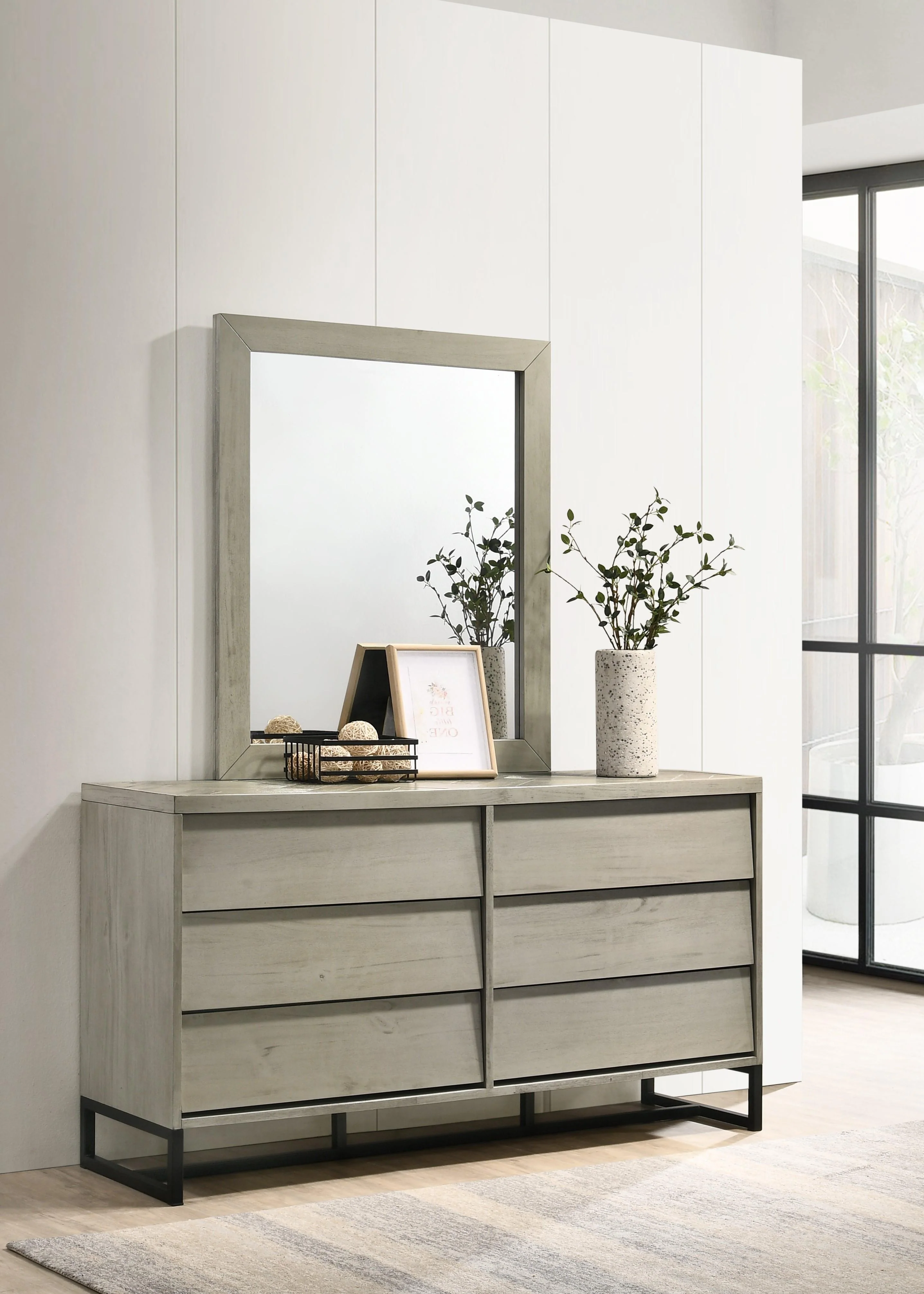 Weston Grey Stone Mirror - Image 2
