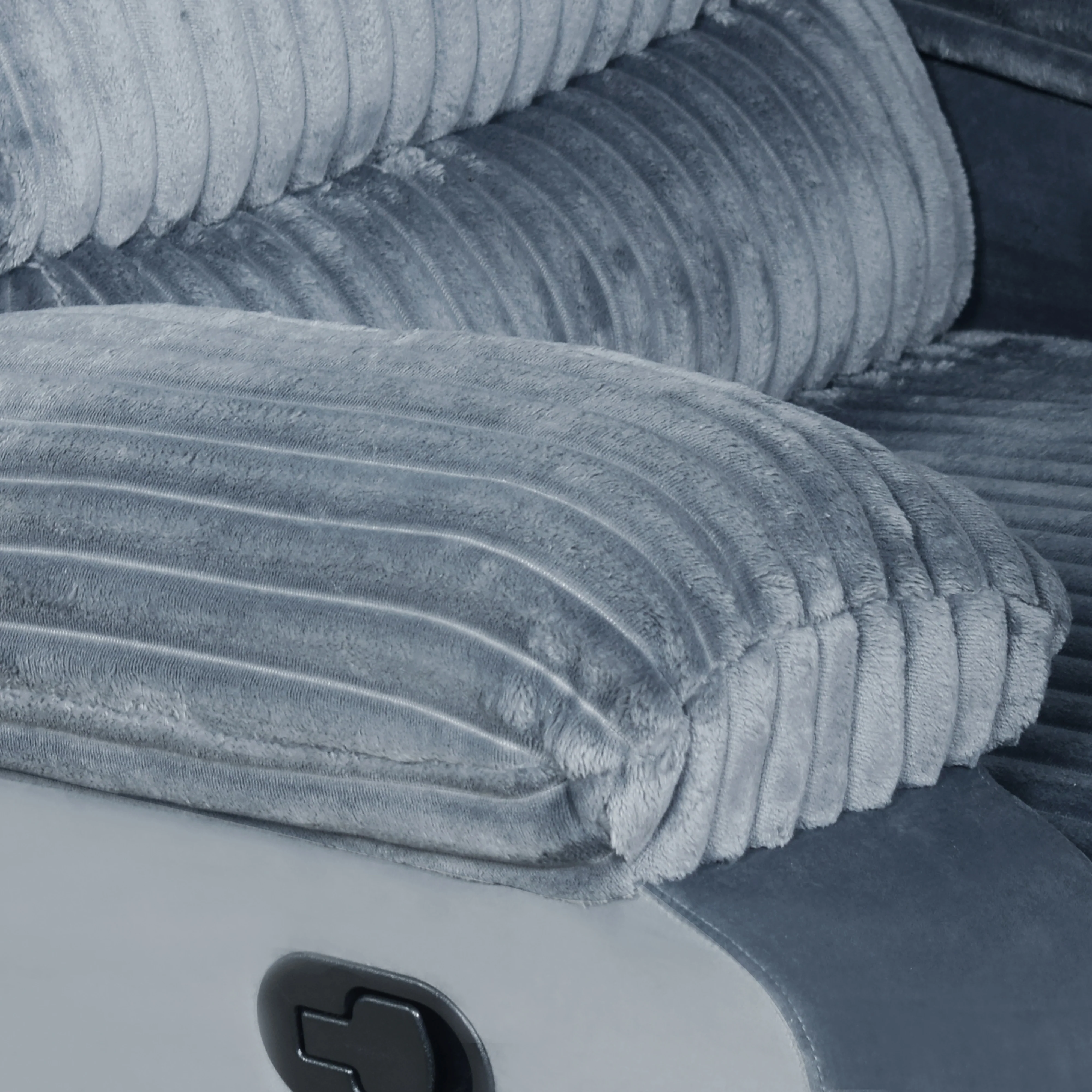 Willow Console Loveseat W/ Dual Recliners-Gray - Image 5