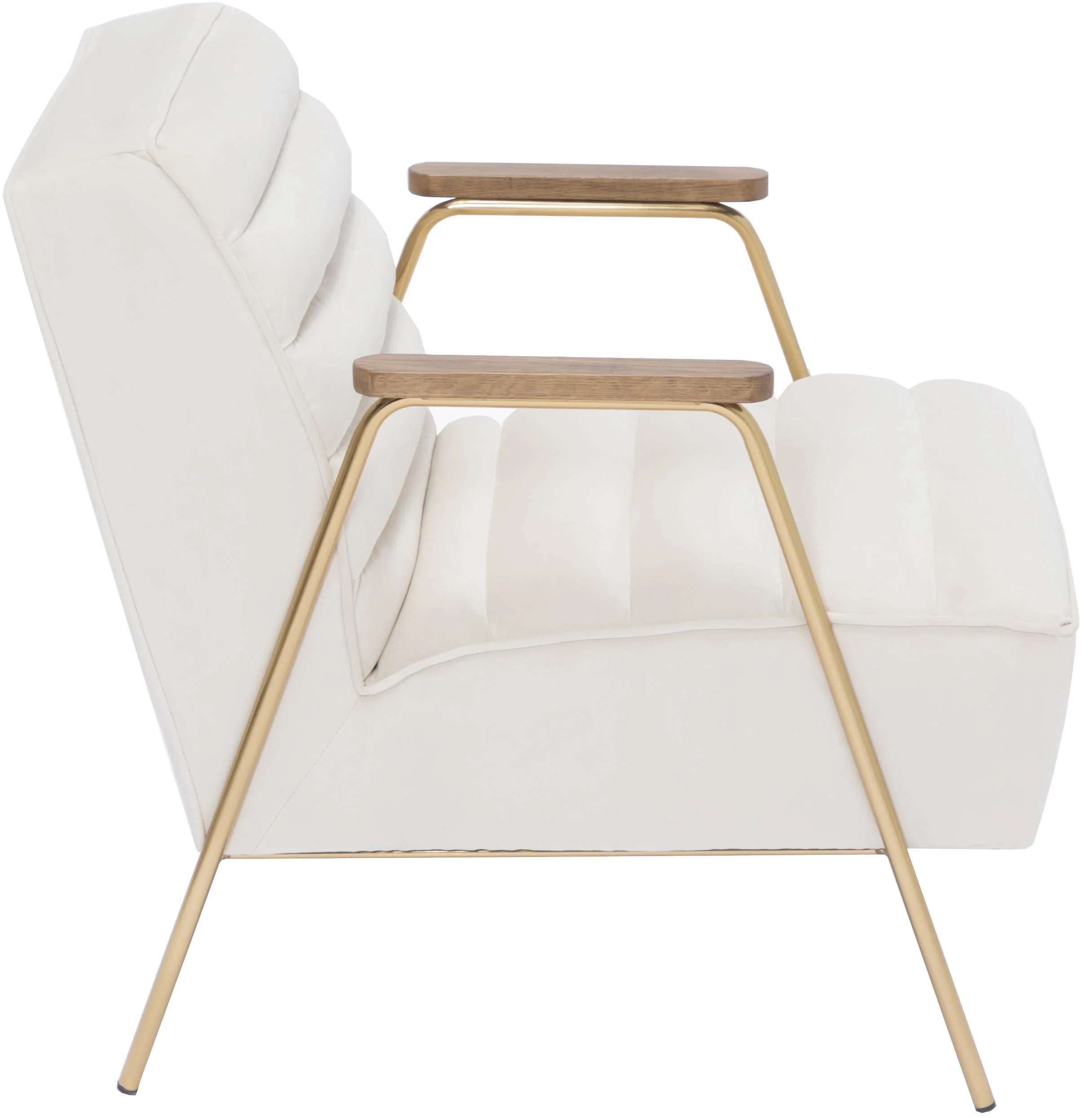 Woodford Cream Velvet Accent Chair - Image 4