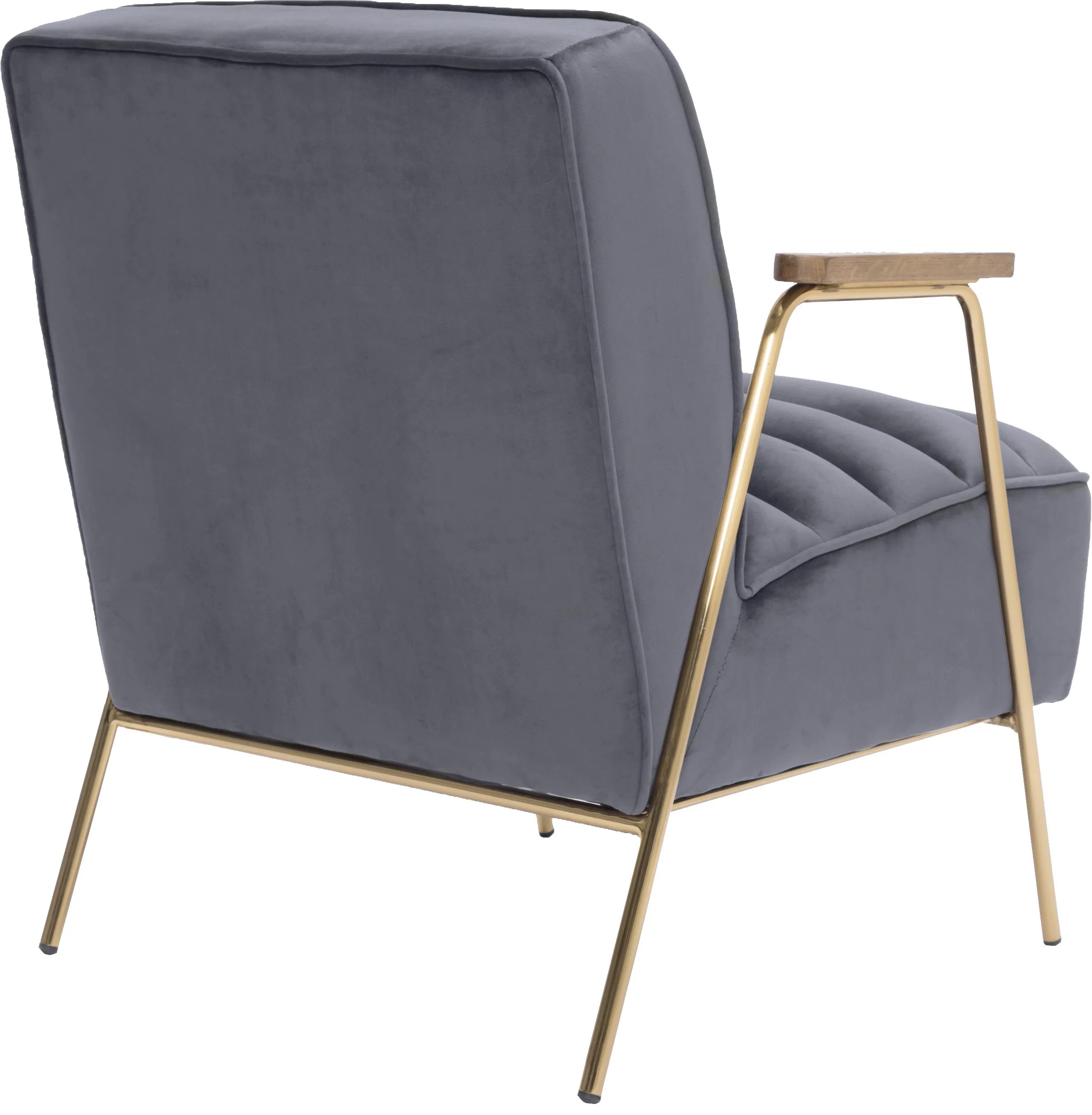 Woodford Grey Velvet Accent Chair - Image 3