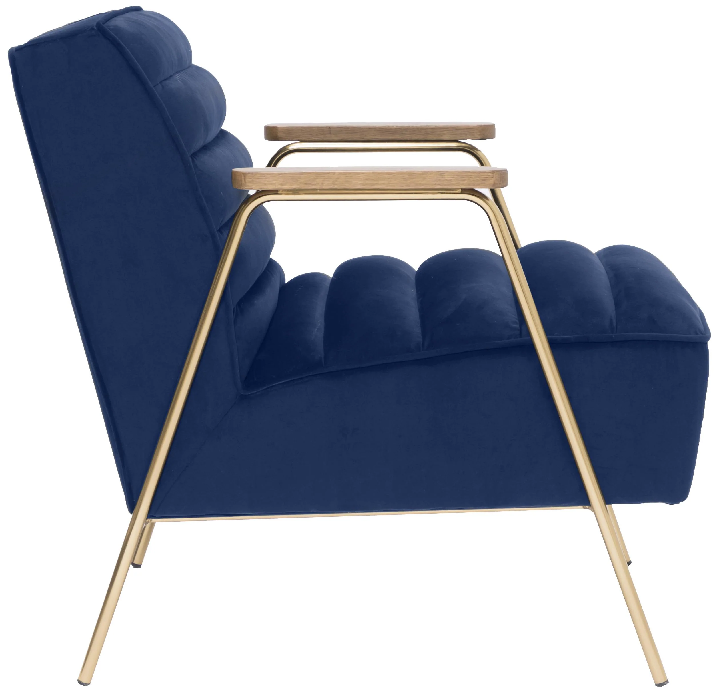 Woodford Navy Velvet Accent Chair - Image 4