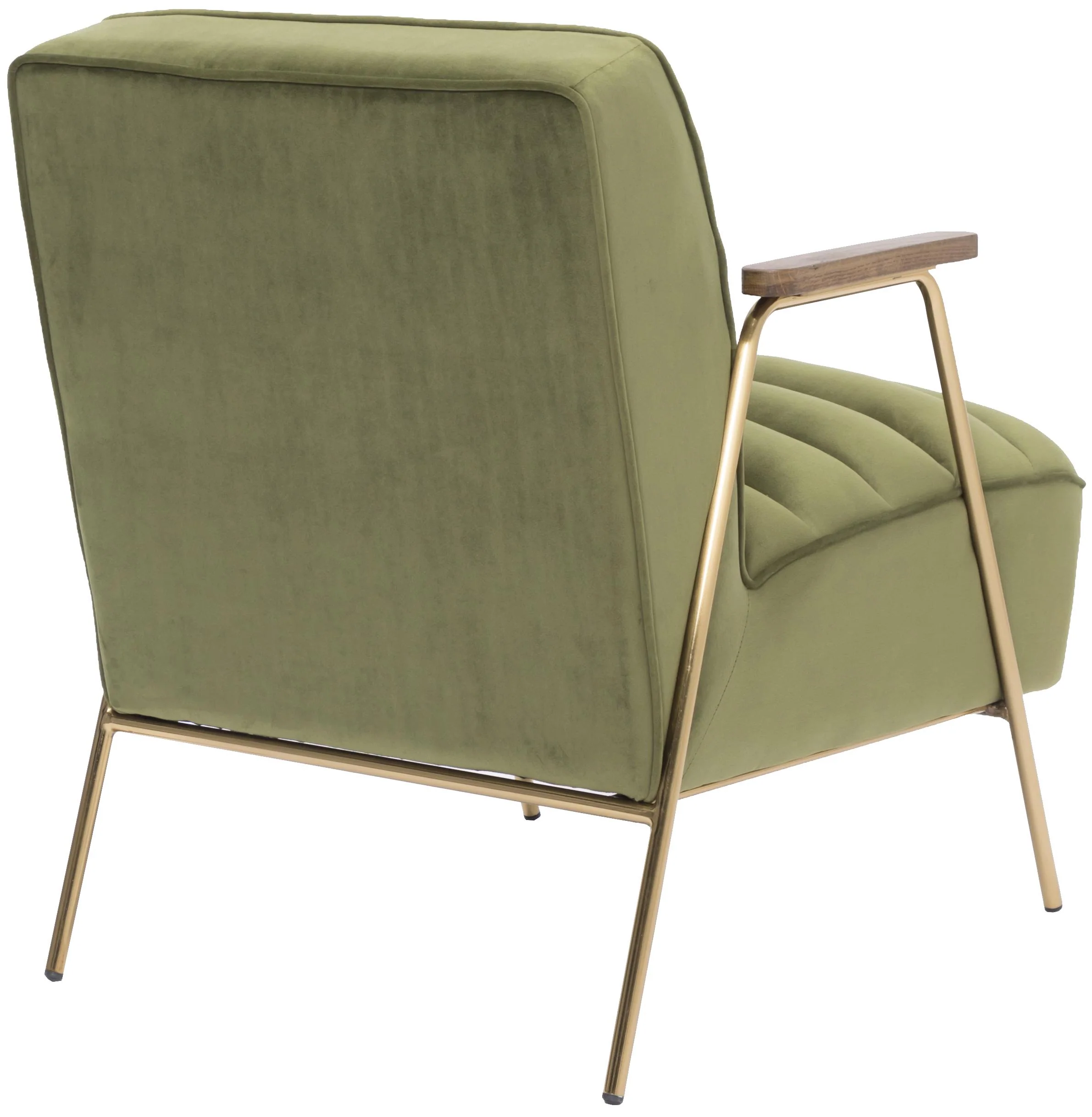 Woodford Olive Velvet Accent Chair - Image 3