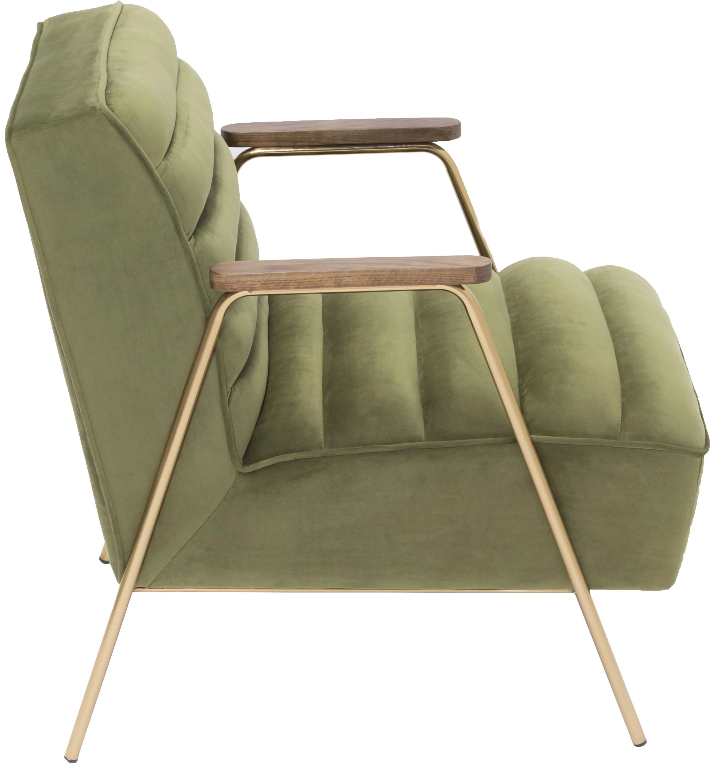 Woodford Olive Velvet Accent Chair - Image 4