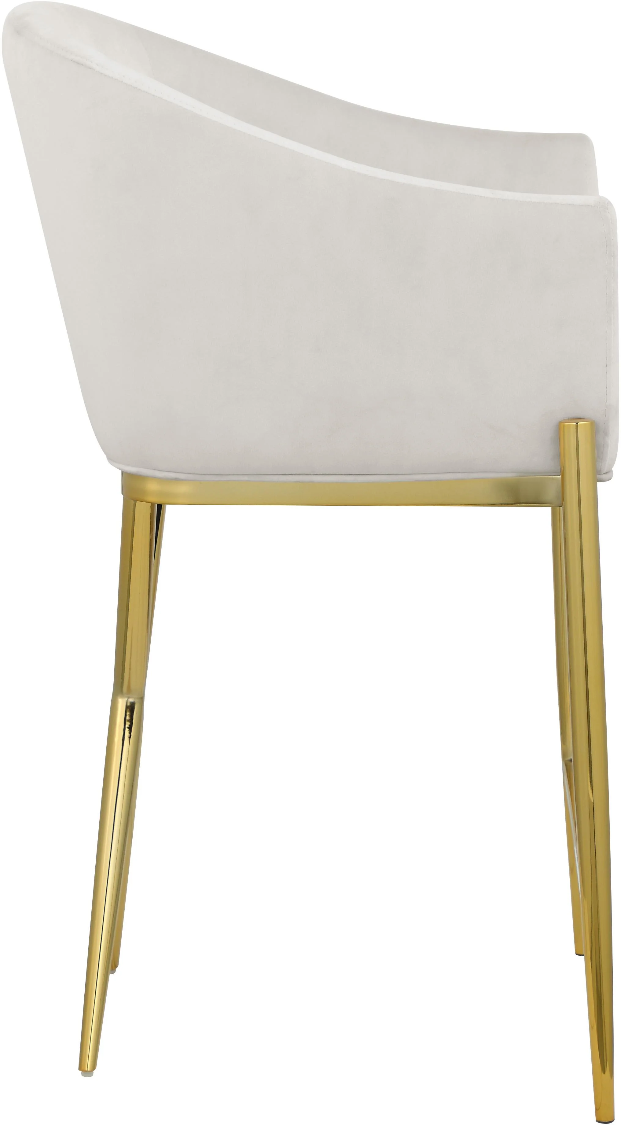 Xavier Cream Velvet Counter Stool - Image 5