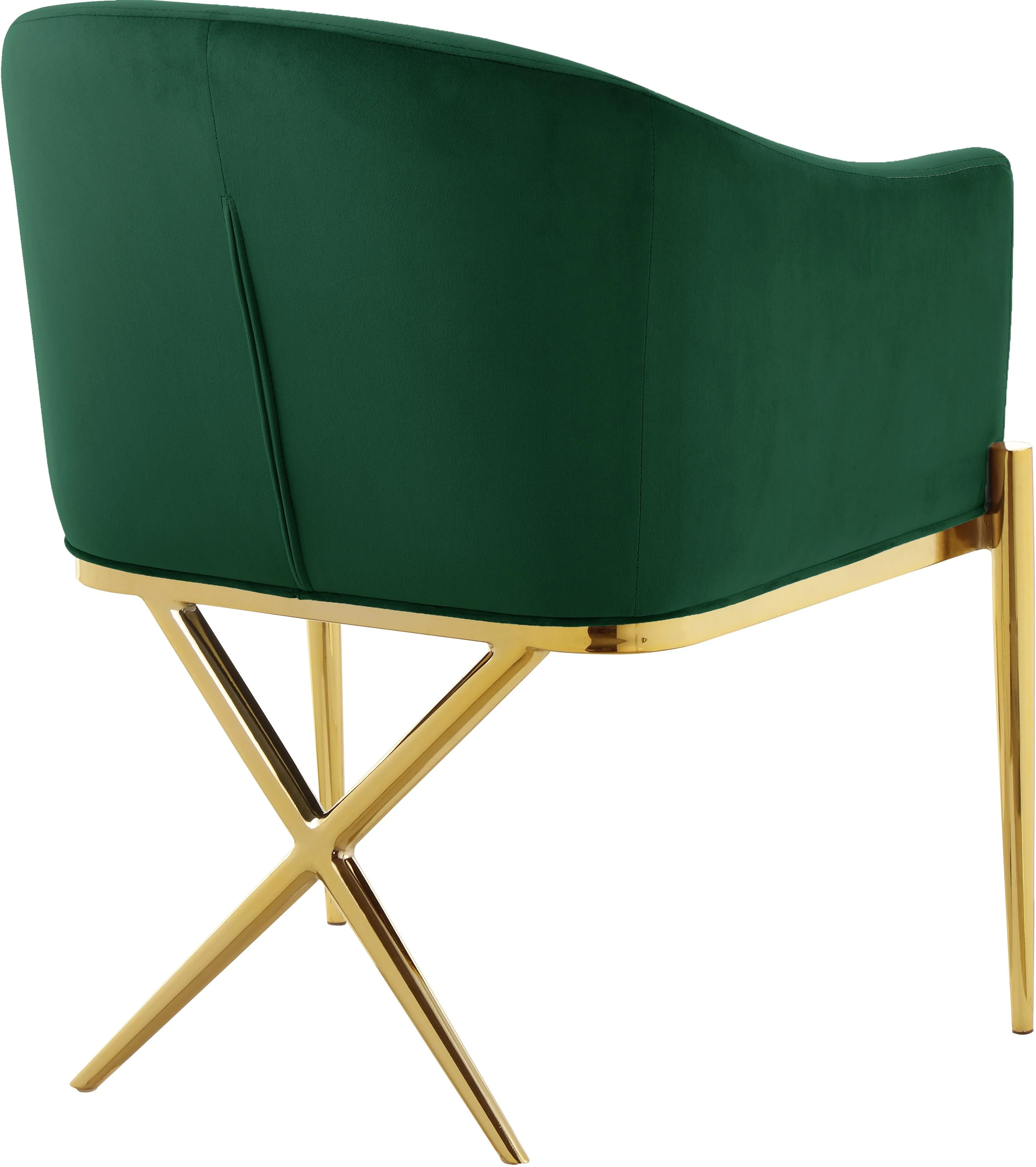 Xavier Green Velvet Dining Chair - Image 2