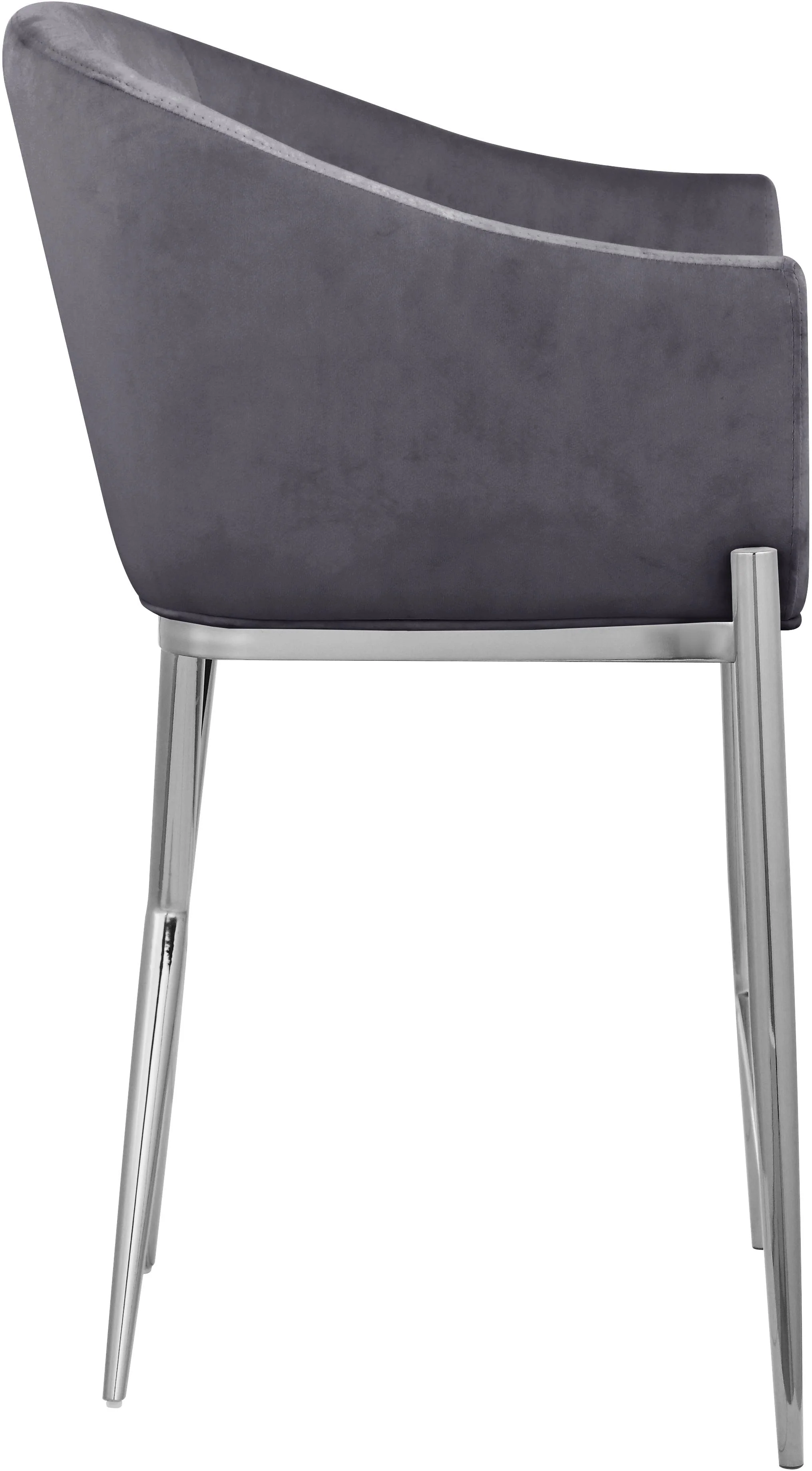 Xavier Grey Velvet Counter Stool - Image 5