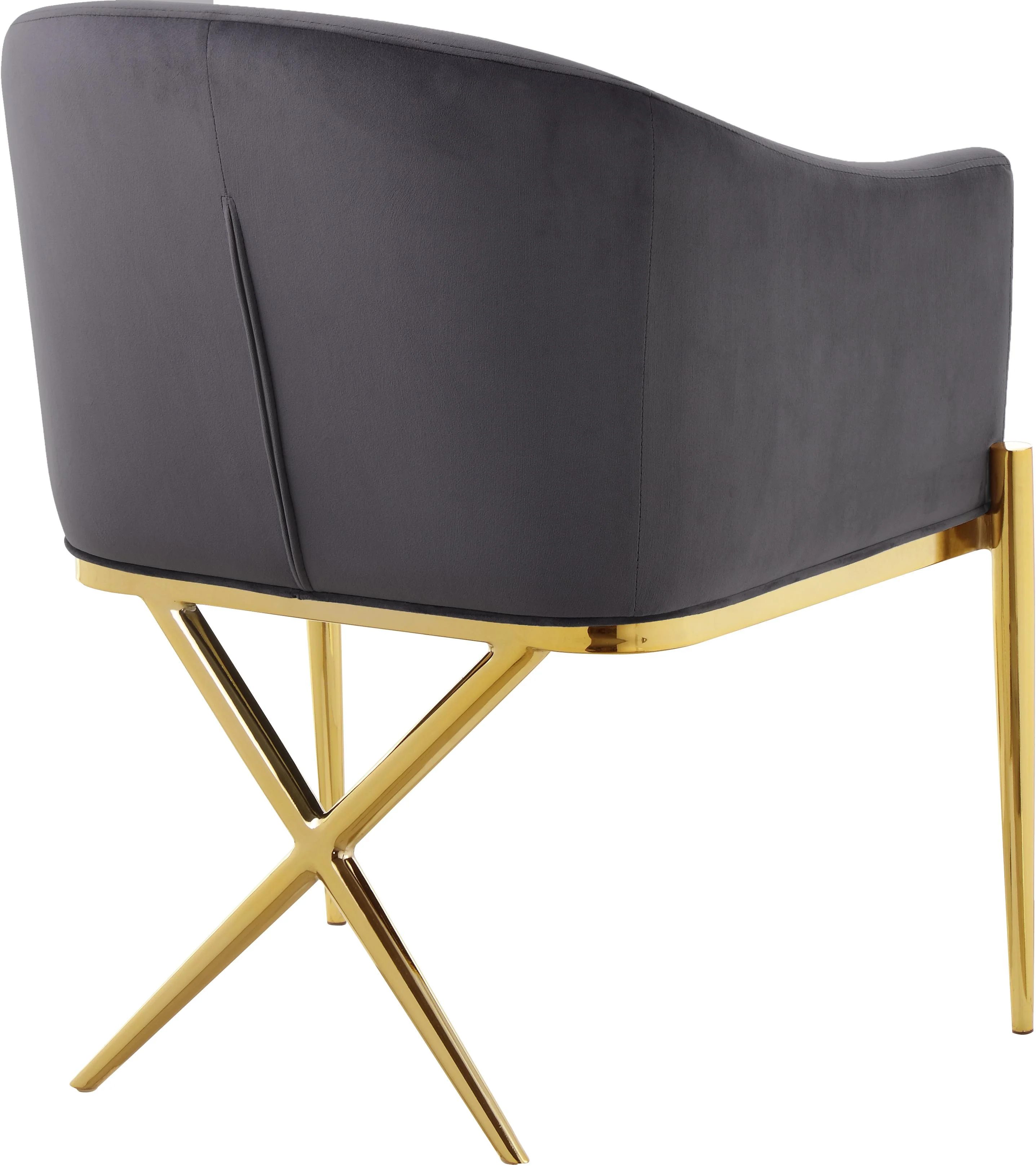 Xavier Grey Velvet Dining Chair - Image 7
