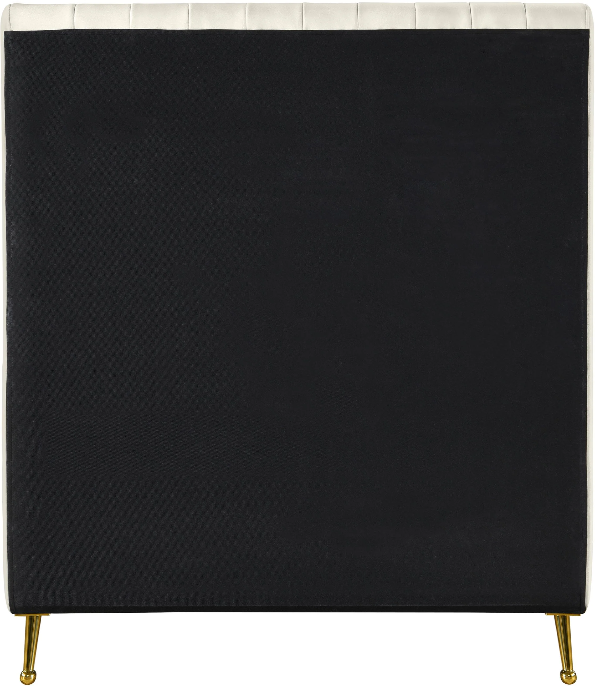Zara Cream Velvet Twin Bed (3 Boxes) - Image 5