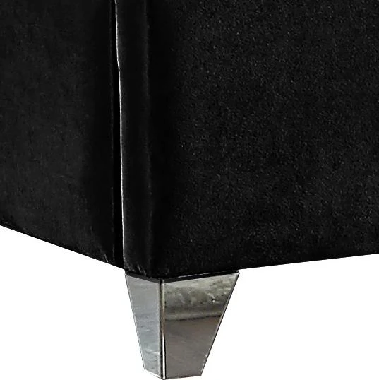 Zuma Black Velvet King Bed - Image 3